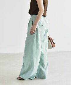SHIPS / シップス スラックス・ドレスパンツ | quaranciel:〈洗濯機可能〉リネン ミックス ワイド タック イージー パンツ