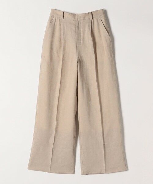 SHIPS / シップス スラックス・ドレスパンツ | quaranciel:〈洗濯機可能〉リネン ミックス ワイド タック イージー パンツ | 詳細9