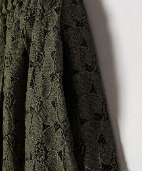 SHIPS / シップス ミニ・ひざ丈スカート | quaranciel:〈手洗い可能〉フラワー レース ランダム タック スカート | 詳細27