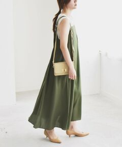 SHIPS / シップス ロング・マキシ丈ワンピース | quaranciel:〈手洗い可能〉バックオープン ギャザー フレア ジャンパー スカート