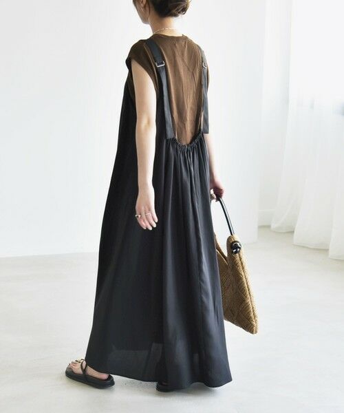 SHIPS / シップス ロング・マキシ丈ワンピース | quaranciel:〈手洗い可能〉バックオープン ギャザー フレア ジャンパー スカート | 詳細1