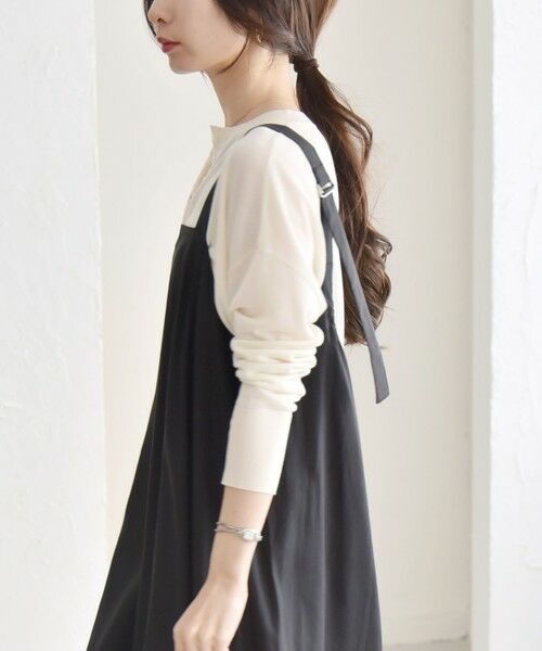 SHIPS / シップス ロング・マキシ丈ワンピース | quaranciel:〈手洗い可能〉バックオープン ギャザー フレア ジャンパー スカート | 詳細11