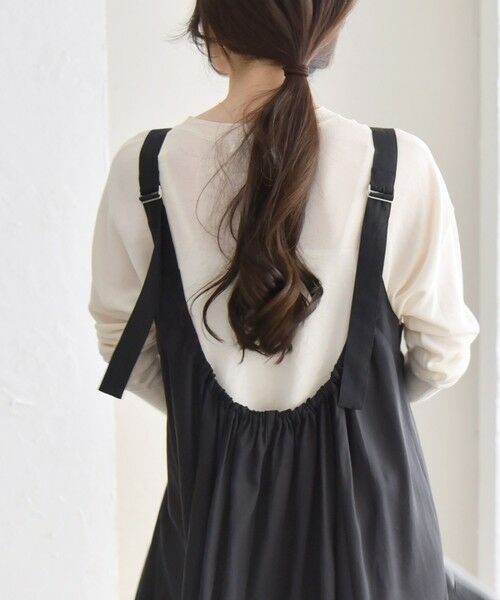 SHIPS / シップス ロング・マキシ丈ワンピース | quaranciel:〈手洗い可能〉バックオープン ギャザー フレア ジャンパー スカート | 詳細12