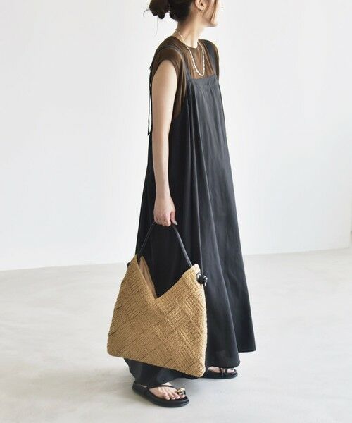 SHIPS / シップス ロング・マキシ丈ワンピース | quaranciel:〈手洗い可能〉バックオープン ギャザー フレア ジャンパー スカート | 詳細6