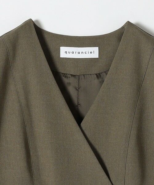 SHIPS / シップス ロング・マキシ丈ワンピース | quaranciel: Vカラー ロング ジレ ワンピース | 詳細10