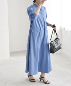 値下げ中です！【新品タグ付き】SHIPS ワンピース セール】*〈手洗い可能〉コットンローンフレアスリーブ