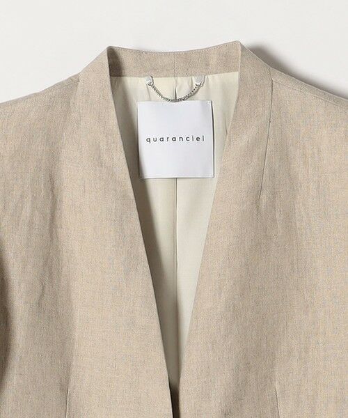 SHIPS / シップス ノーカラージャケット | quaranciel:〈手洗い可能〉ヨーロピアンフラックス リネン ノーラペル オーバー ジャケット | 詳細18