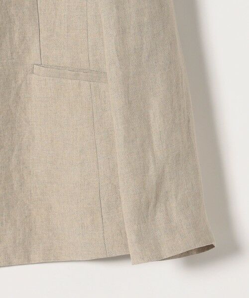 SHIPS / シップス ノーカラージャケット | quaranciel:〈手洗い可能〉ヨーロピアンフラックス リネン ノーラペル オーバー ジャケット | 詳細20