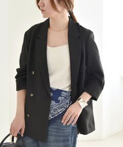 SHIPS / シップス テーラードジャケット | quaranciel:〈手洗い可能〉メッシュ ダブルブレスト テーラード ジャケット