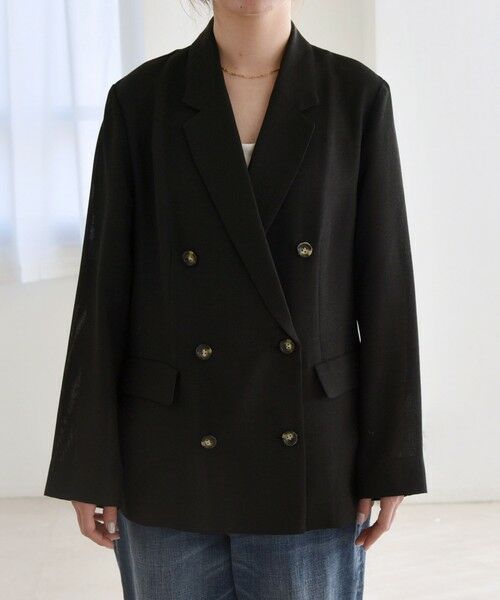 SHIPS / シップス テーラードジャケット | quaranciel:〈手洗い可能〉メッシュ ダブルブレスト テーラード ジャケット | 詳細16