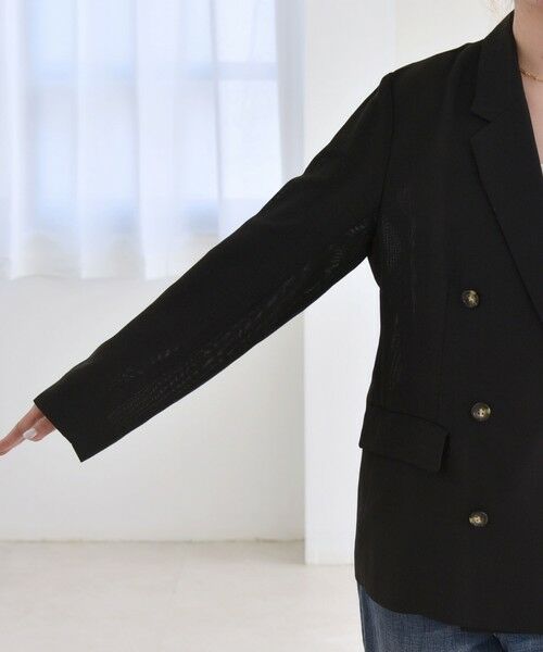 SHIPS / シップス テーラードジャケット | quaranciel:〈手洗い可能〉メッシュ ダブルブレスト テーラード ジャケット | 詳細19