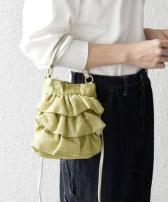 SHIPS / シップス ショルダーバッグ | SHIPS any: ラメ フリル ミニ ショルダー バッグ