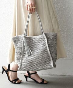 SHIPS / シップス トートバッグ | 《一部追加予約》SHIPS any: タッセル 透かし編み ペーパー トート バッグ