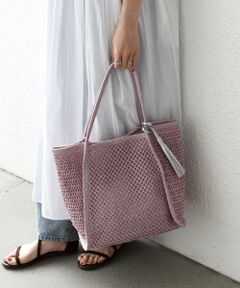 SHIPS / シップス トートバッグ | 《一部追加予約》SHIPS any: タッセル 透かし編み ペーパー トート バッグ