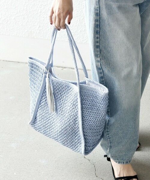 SHIPS / シップス トートバッグ | 《一部追加予約》SHIPS any: タッセル 透かし編み ペーパー トート バッグ | 詳細19