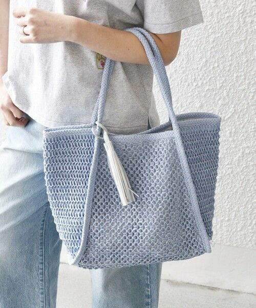 SHIPS / シップス トートバッグ | 《一部追加予約》SHIPS any: タッセル 透かし編み ペーパー トート バッグ | 詳細20