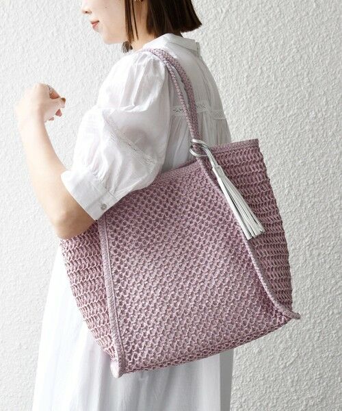 SHIPS / シップス トートバッグ | 《一部追加予約》SHIPS any: タッセル 透かし編み ペーパー トート バッグ | 詳細22