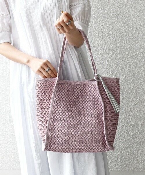 SHIPS / シップス トートバッグ | 《一部追加予約》SHIPS any: タッセル 透かし編み ペーパー トート バッグ | 詳細23