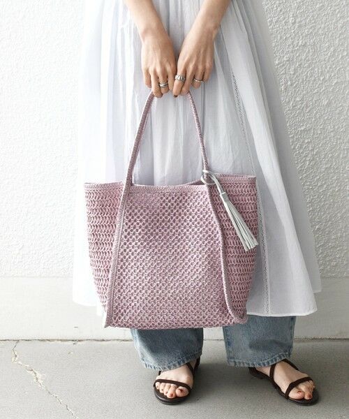 SHIPS / シップス トートバッグ | 《一部追加予約》SHIPS any: タッセル 透かし編み ペーパー トート バッグ | 詳細24