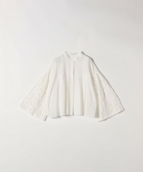 SHIPS / シップス シャツ・ブラウス | SHIPS any:〈手洗い可能〉パッチワーク レース スリーブ バンドカラー シャツ | 詳細15