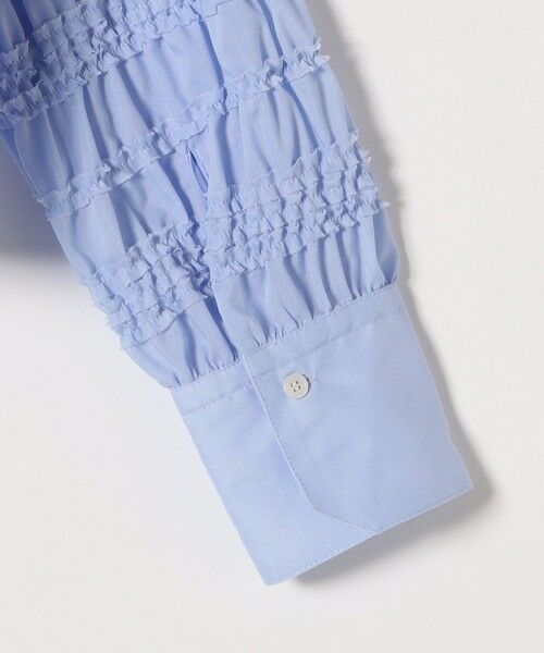 SHIPS / シップス シャツ・ブラウス | SHIPS any:〈洗濯機可能〉シアー シャーリング プチフリル バンドカラー シャツ | 詳細18