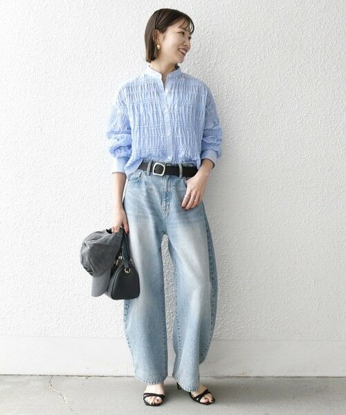 SHIPS / シップス シャツ・ブラウス | SHIPS any:〈洗濯機可能〉シアー シャーリング プチフリル バンドカラー シャツ | 詳細22