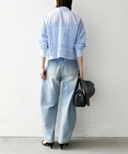 SHIPS / シップス シャツ・ブラウス | SHIPS any:〈洗濯機可能〉シアー シャーリング プチフリル バンドカラー シャツ | 詳細9