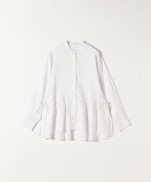 SHIPS / シップス シャツ・ブラウス | SHIPS any:〈洗濯機可能〉リネン ミックス リボン ペプラム バンドカラー シャツ | 詳細14