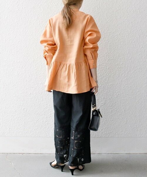 SHIPS / シップス シャツ・ブラウス | SHIPS any:〈洗濯機可能〉リネン ミックス リボン ペプラム バンドカラー シャツ | 詳細18