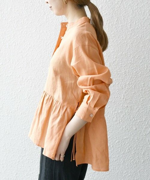 SHIPS / シップス シャツ・ブラウス | SHIPS any:〈洗濯機可能〉リネン ミックス リボン ペプラム バンドカラー シャツ | 詳細20