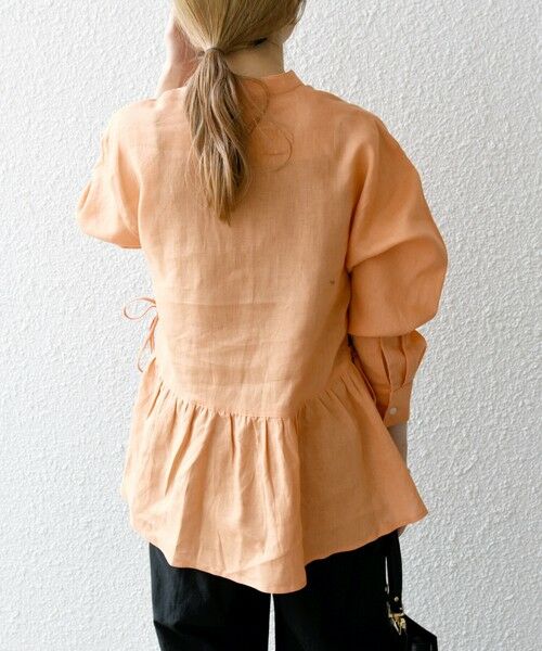 SHIPS / シップス シャツ・ブラウス | SHIPS any:〈洗濯機可能〉リネン ミックス リボン ペプラム バンドカラー シャツ | 詳細22