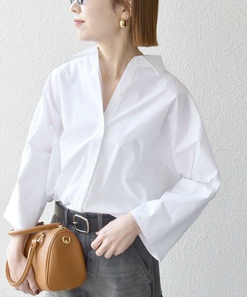 SHIPS / シップス シャツ・ブラウス | SHIPS any:〈洗濯機可能〉タイプライター ドルマン ビッグ シャツ | 詳細4