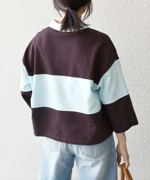 SHIPS / シップス ポロシャツ | SHIPS any:〈洗濯機可能〉カノコ ワイドボーダー クロップド ポロシャツ | 詳細5