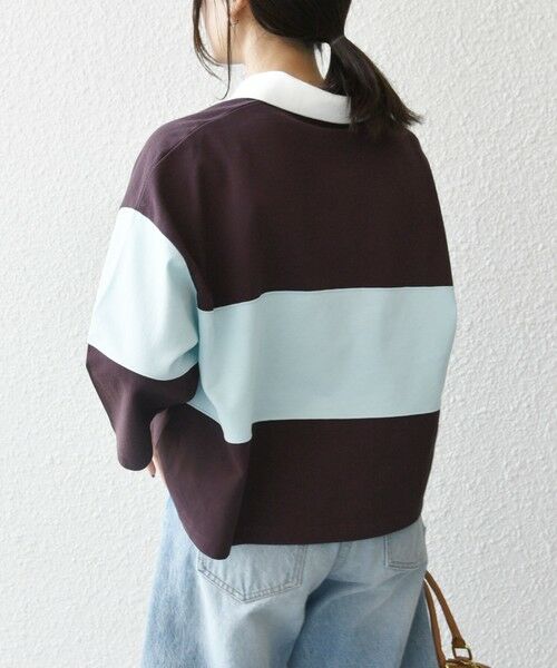 SHIPS / シップス ポロシャツ | SHIPS any:〈洗濯機可能〉カノコ ワイドボーダー クロップド ポロシャツ | 詳細6