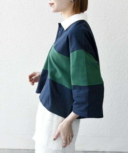 SHIPS / シップス ポロシャツ | SHIPS any:〈洗濯機可能〉カノコ ワイドボーダー クロップド ポロシャツ | 詳細19