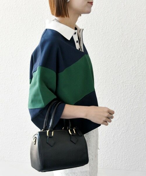 SHIPS / シップス ポロシャツ | SHIPS any:〈洗濯機可能〉カノコ ワイドボーダー クロップド ポロシャツ | 詳細25