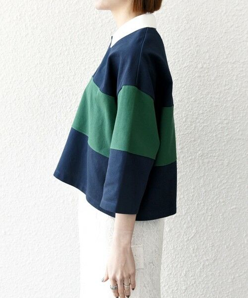 SHIPS / シップス ポロシャツ | SHIPS any:〈洗濯機可能〉カノコ ワイドボーダー クロップド ポロシャツ | 詳細29