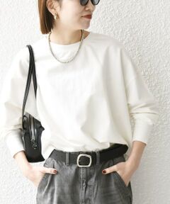 SHIPS / シップス カットソー | 《一部追加予約》SHIPS any:〈洗濯機可能〉インレイ ロングスリーブ コンパクト プルオーバー