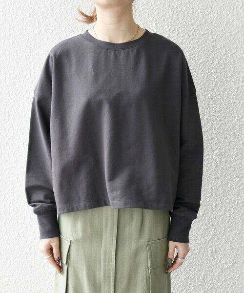 SHIPS / シップス カットソー | 《一部追加予約》SHIPS any:〈洗濯機可能〉インレイ ロングスリーブ コンパクト プルオーバー | 詳細28