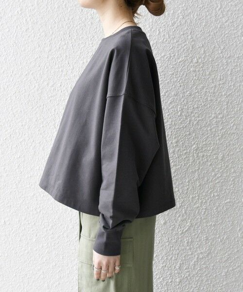 SHIPS / シップス カットソー | 《一部追加予約》SHIPS any:〈洗濯機可能〉インレイ ロングスリーブ コンパクト プルオーバー | 詳細29