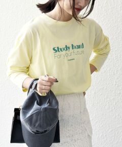 SHIPS / シップス Tシャツ | 【SHIPS any別注】MONMIMI:〈洗濯機可能〉ロゴ プリント ロンTEE 25SS
