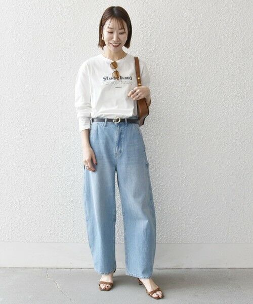 SHIPS / シップス Tシャツ | 【SHIPS any別注】MONMIMI:〈洗濯機可能〉ロゴ プリント ロンTEE 25SS | 詳細1