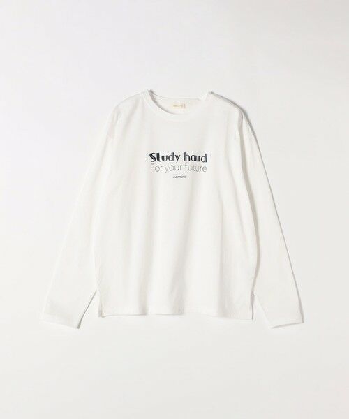 SHIPS / シップス Tシャツ | 【SHIPS any別注】MONMIMI:〈洗濯機可能〉ロゴ プリント ロンTEE 25SS | 詳細9