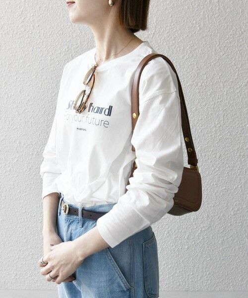 SHIPS / シップス Tシャツ | 【SHIPS any別注】MONMIMI:〈洗濯機可能〉ロゴ プリント ロンTEE 25SS | 詳細3