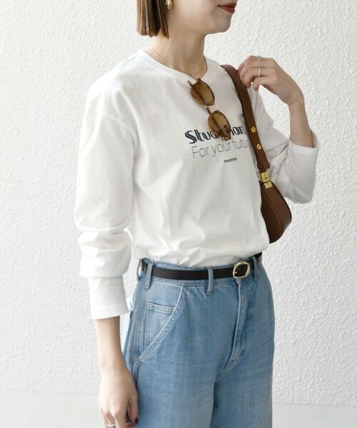 SHIPS / シップス Tシャツ | 【SHIPS any別注】MONMIMI:〈洗濯機可能〉ロゴ プリント ロンTEE 25SS | 詳細5