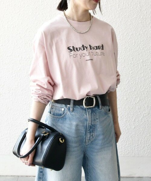 SHIPS / シップス Tシャツ | 【SHIPS any別注】MONMIMI:〈洗濯機可能〉ロゴ プリント ロンTEE 25SS | 詳細17