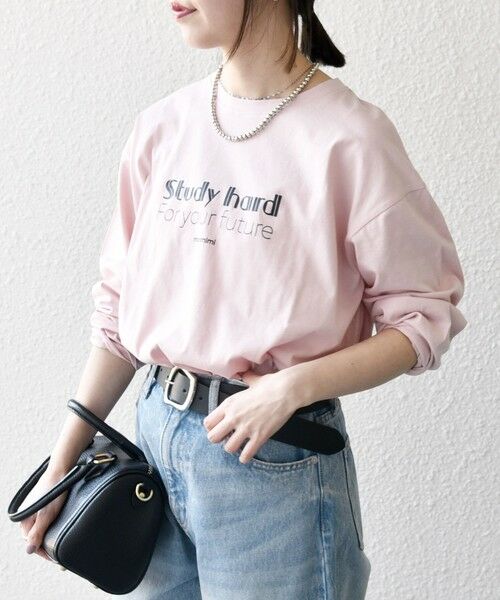 SHIPS / シップス Tシャツ | 【SHIPS any別注】MONMIMI:〈洗濯機可能〉ロゴ プリント ロンTEE 25SS | 詳細20