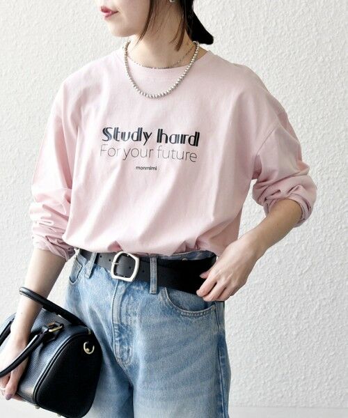 SHIPS / シップス Tシャツ | 【SHIPS any別注】MONMIMI:〈洗濯機可能〉ロゴ プリント ロンTEE 25SS | 詳細21