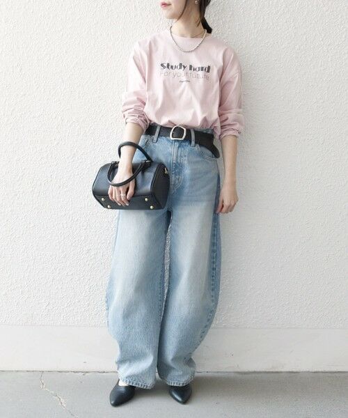 SHIPS / シップス Tシャツ | 【SHIPS any別注】MONMIMI:〈洗濯機可能〉ロゴ プリント ロンTEE 25SS | 詳細14