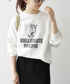 SHIPS / シップス スウェット | 【SHIPS any別注】Collegiate Pacific: ロゴ プリント ＆ 刺繍 スウェット 25SS